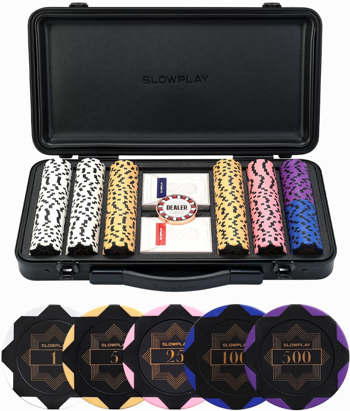 Poker Texas Traveler Premium Set: Tafelblad en Reischipset