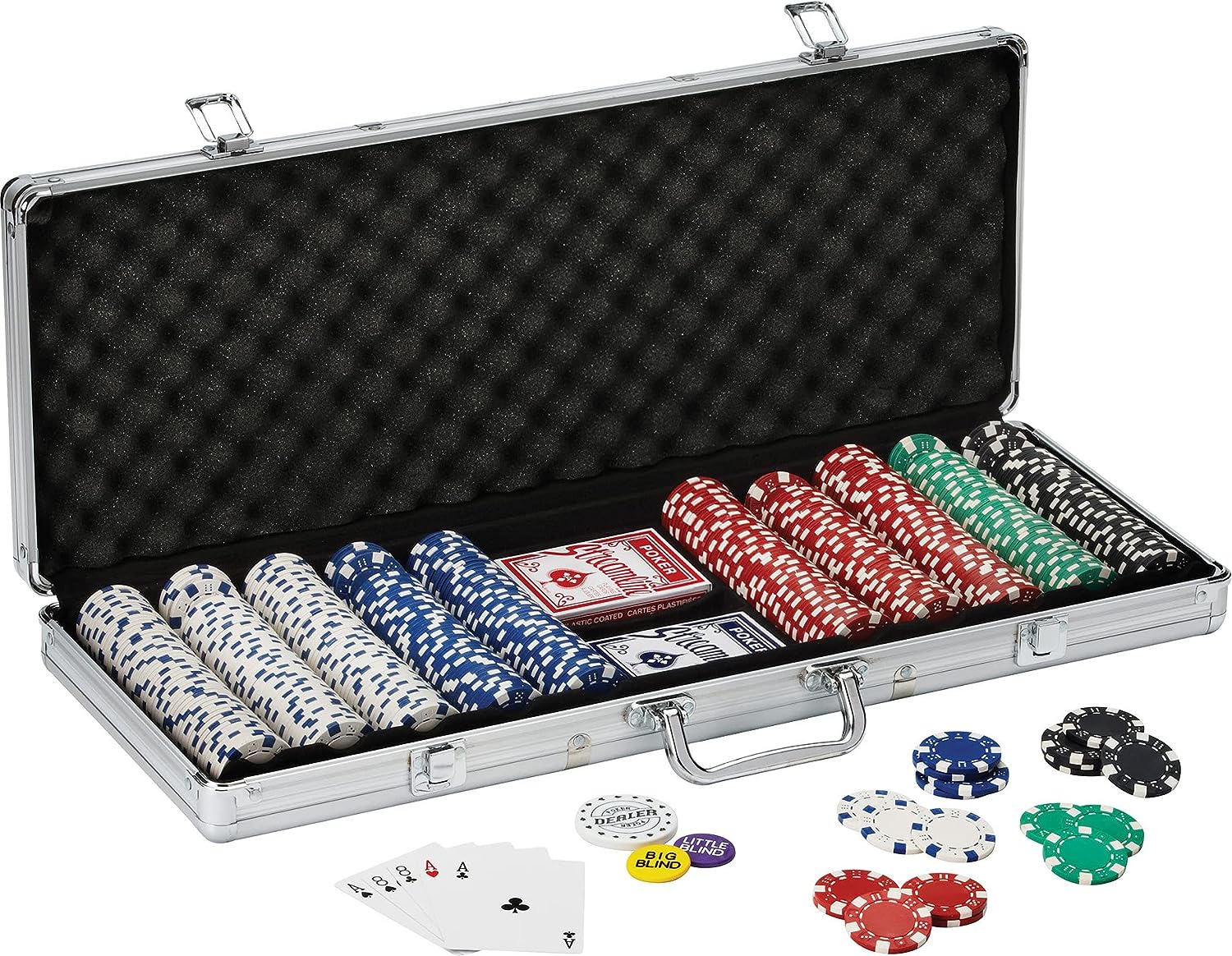 Poker Texas Traveler Premium Set: Tafelblad en Reischipset